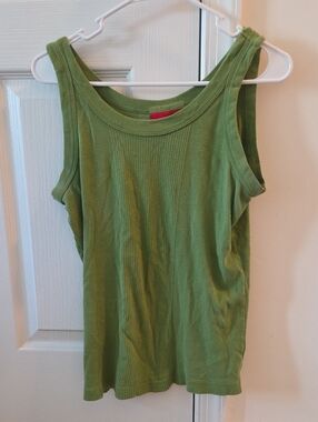 Mossimo Olive Green Ribbed Tank Top